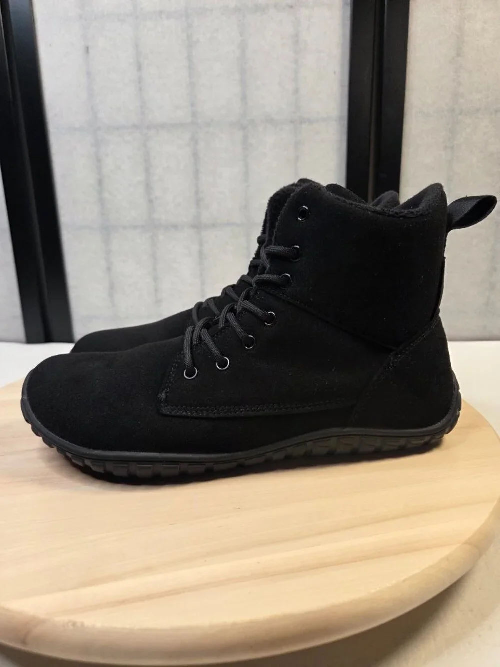 Saguaro Ambition 1 Black Barefoot Lined Microfiber Boots Women EU 40 / US 9.5